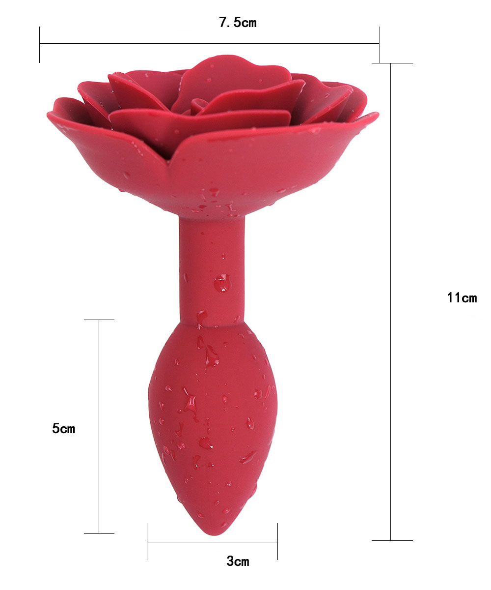 Romantic Rose Silicone Anal Plug