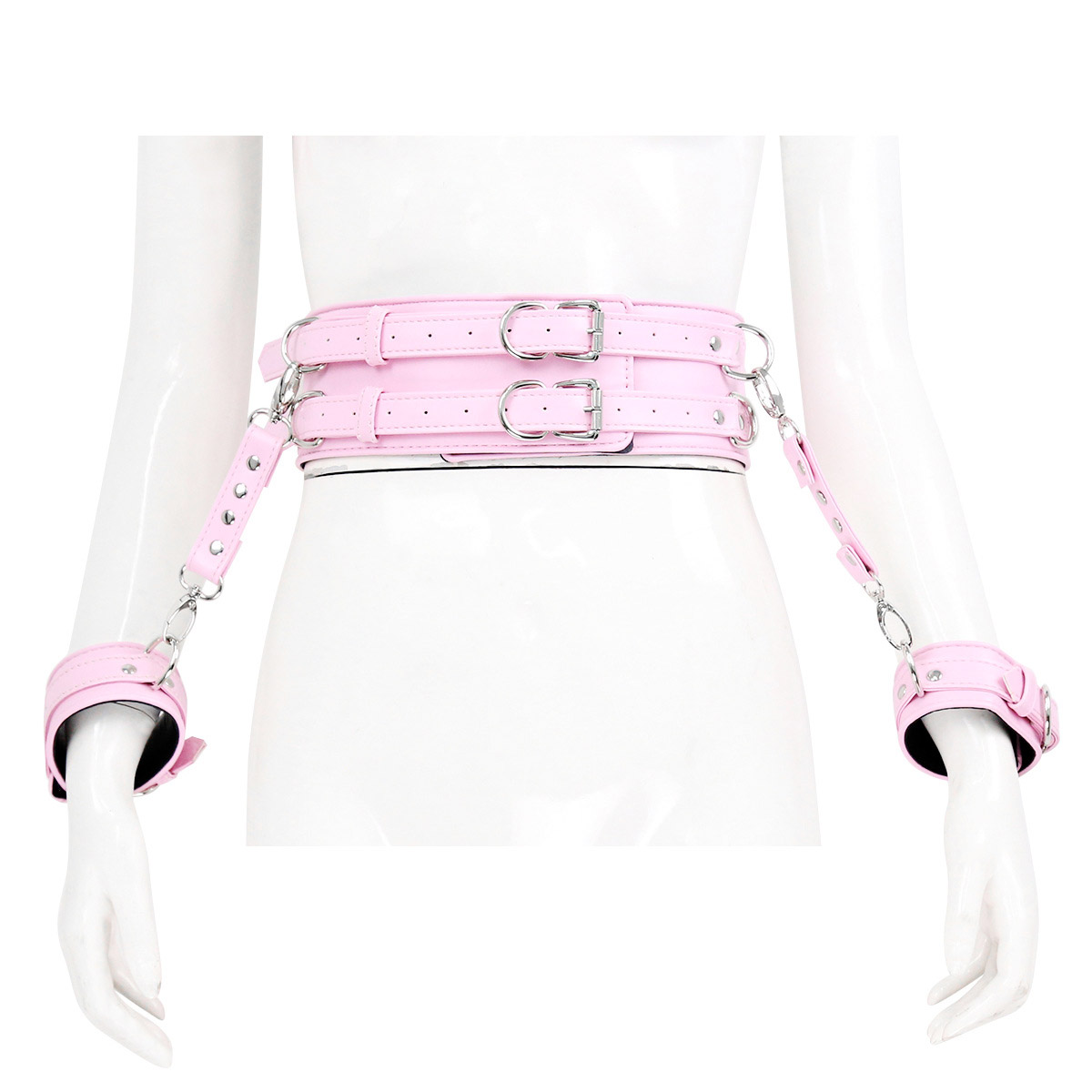 Waist Belt & Hand Cuffs Bondage Set