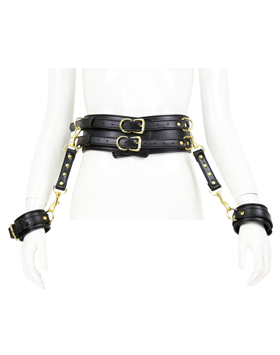 Waist Belt & Hand Cuffs Bondage Set