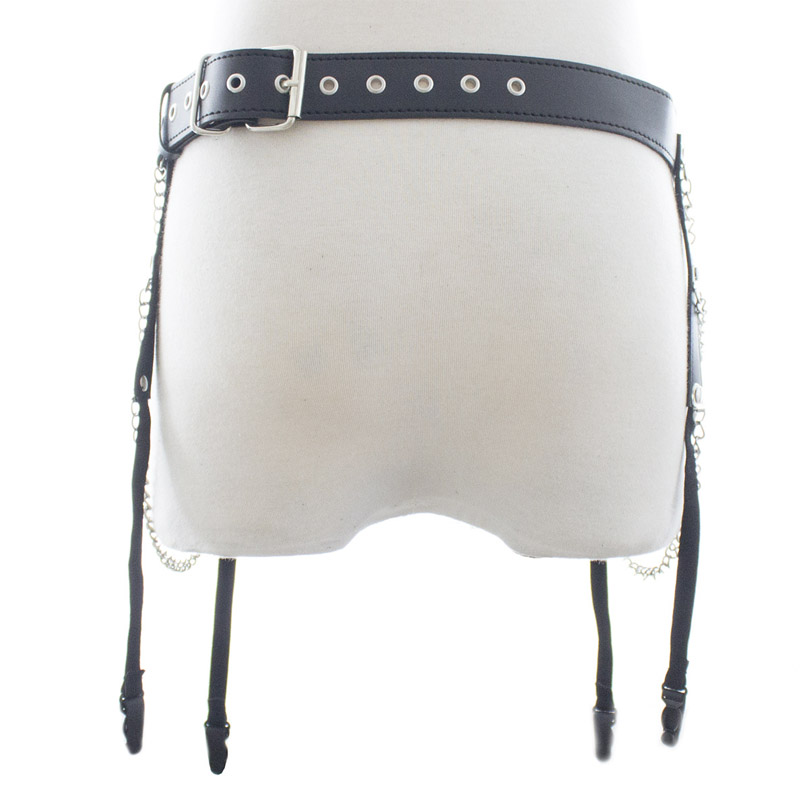 PU Leather Waist Belt with Garters