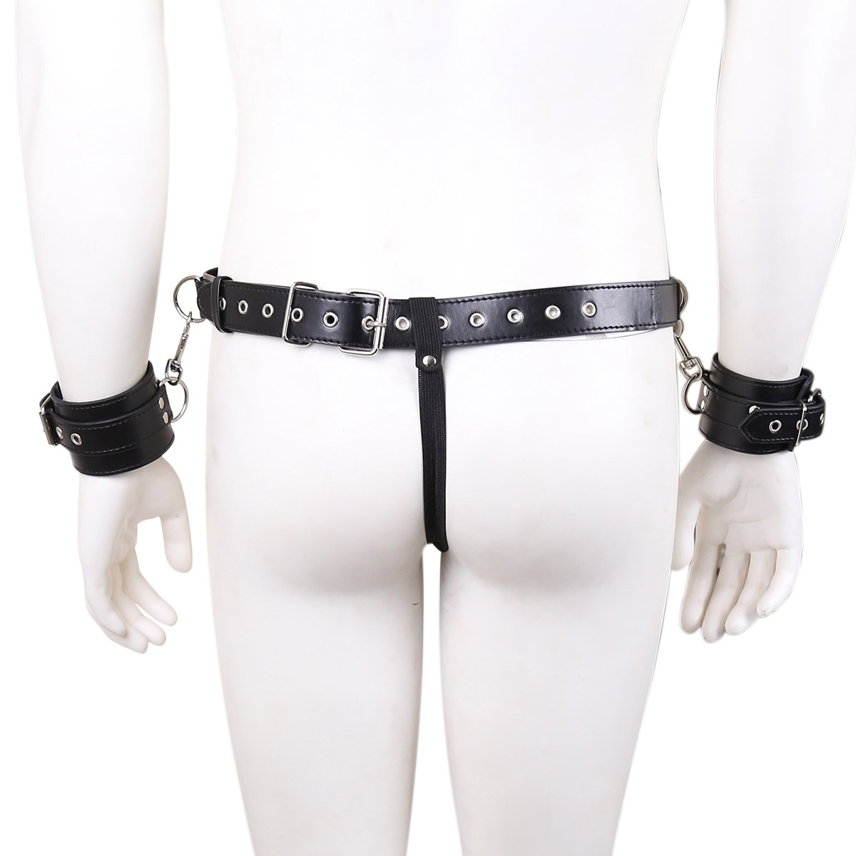 G-string with Hand Cuffs Bondage Set