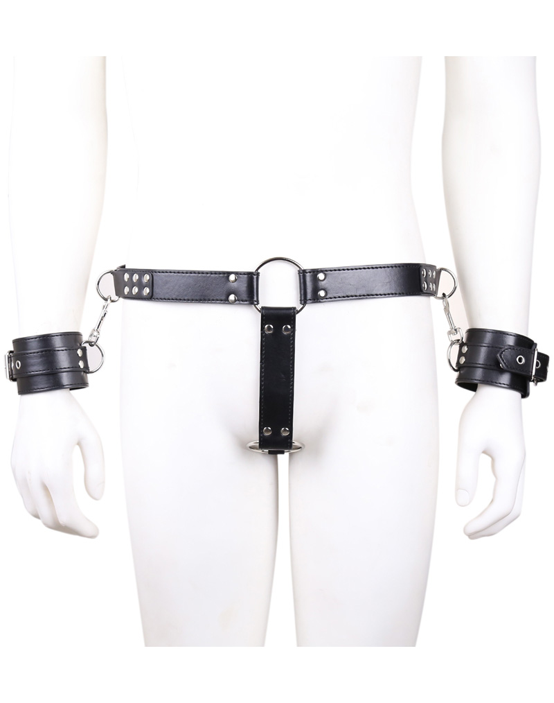 G-string with Hand Cuffs Bondage Set