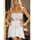 Front Tie Babydoll White