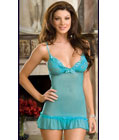 Pale Blue Babydoll & G-string