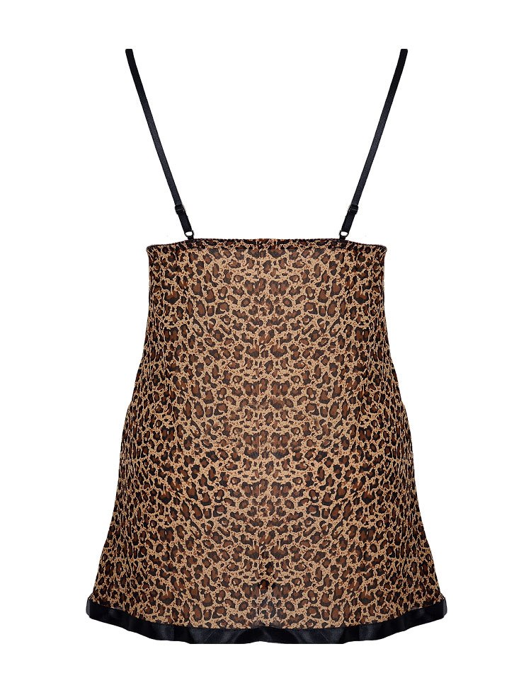 Animal Print And Lace Babydoll