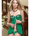 Emerald Envy Babydoll And Thong