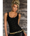 Lace Lady Vest Shirt Black