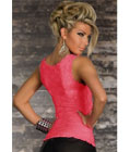 Lace Lady Vest Shirt Fuchsia Pink