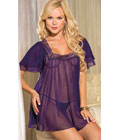 Mesh Sleep Shirt Purple