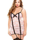 Blush Lace Chemise and Thong