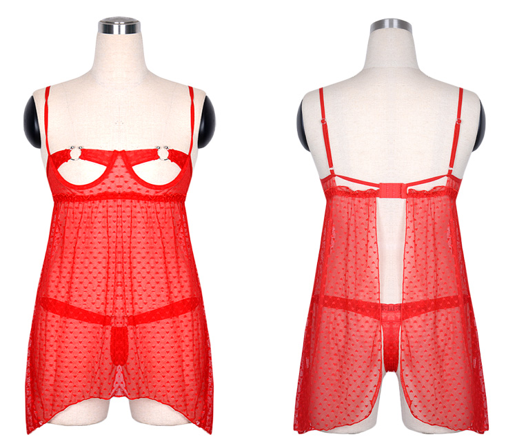 Red Transparent Exotic Babydoll