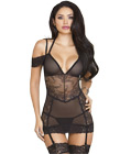 Romantic Mesh And Lace Chemise Set