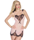 Pink Heart Lace Babydoll