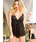 Lacy Sheer Stripe Babydoll