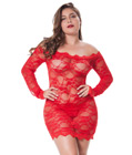 Sleeved Chemise Red