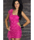 Lace Mini Clubwear Dress Pink