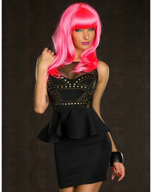 Trendy Wit Fashion Dress Black