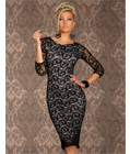 Siren Paisley Lace Midi Bodycon Dress