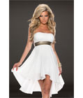 Fashoin Chiffon Tube Dress White