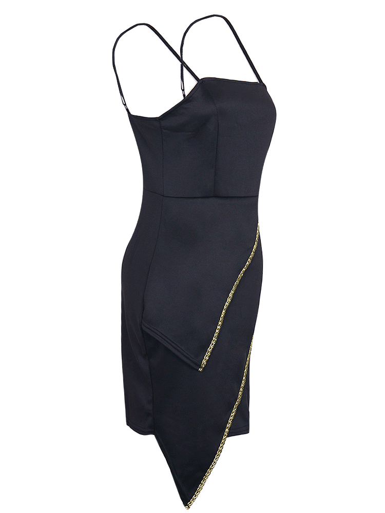 Fashion Scuba Knitting Dress Black