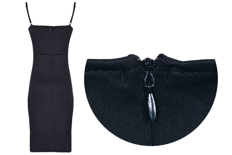 Fashion Scuba Knitting Dress Black