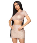 Sequinned Crop Top Set