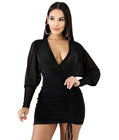 Sexy Mesh Mini Dress Black