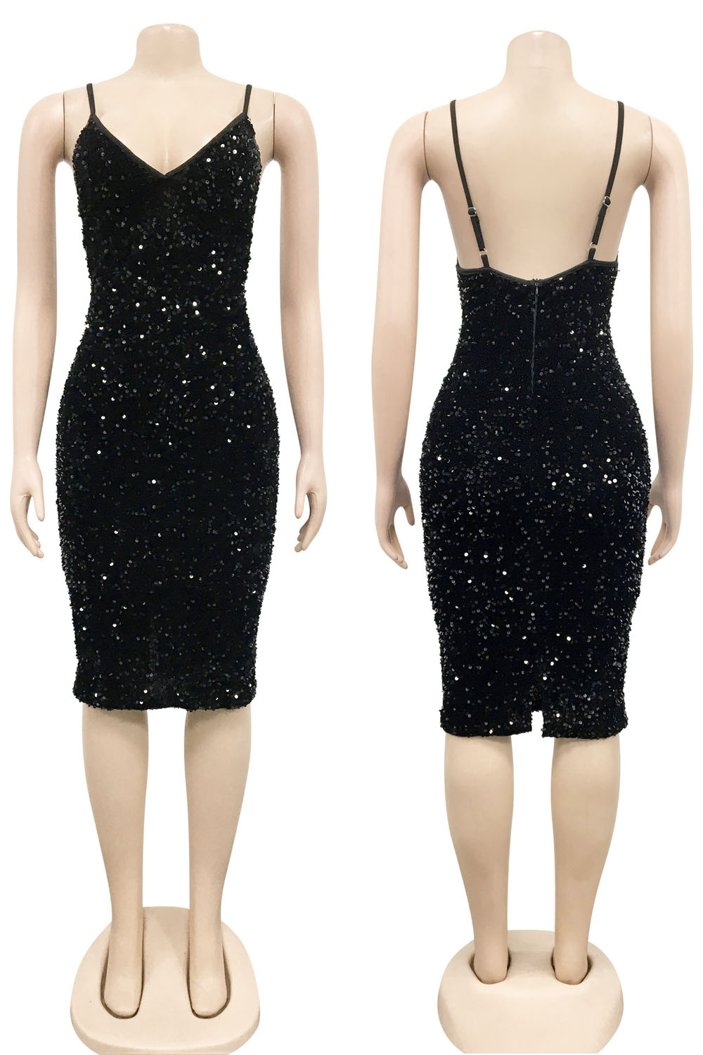 Flirty Sequin Dress Black