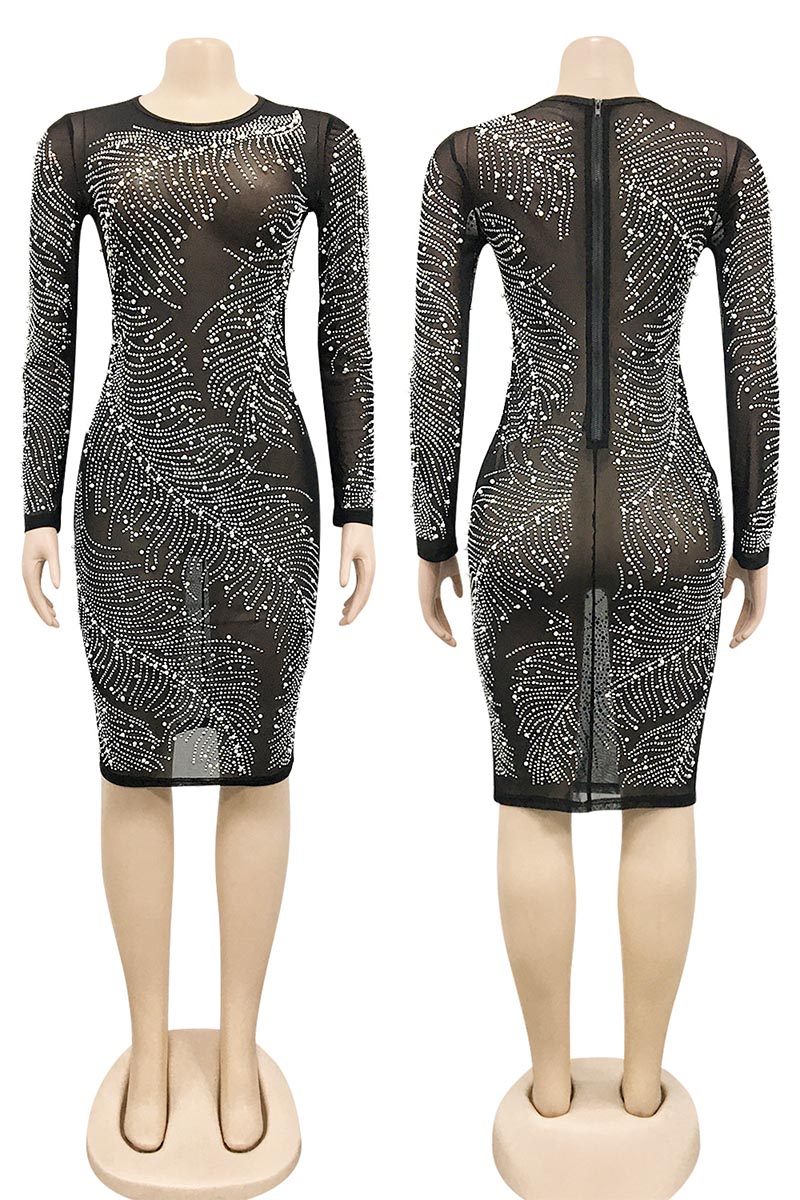 Bodycon Rhinestone Dress