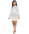 Translucence Mesh Bodycon Dress White