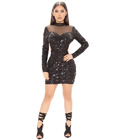 Cutie Sequins Dress Black