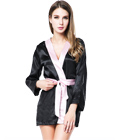 Black Satin Sleepwear