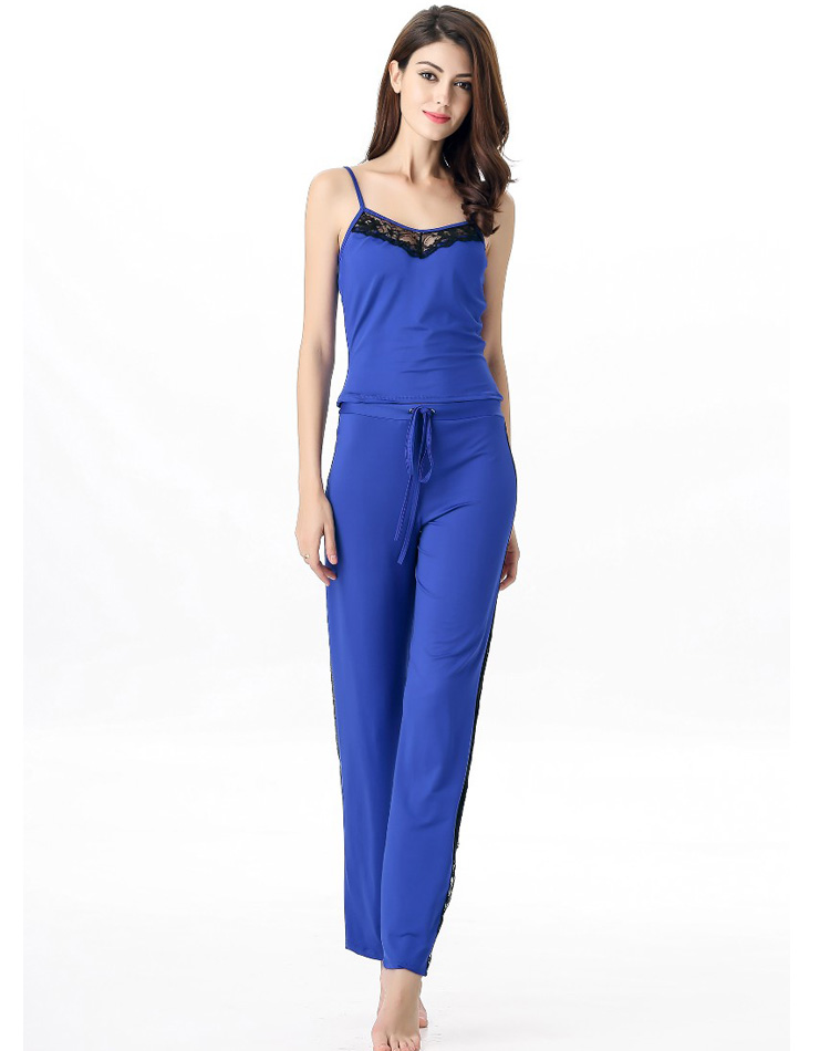 Soft Stretch Sleepwear Cami and Pants Blue