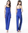 Soft Stretch Sleepwear Cami and Pants Blue