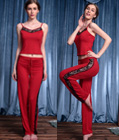 Soft Stretch Sleepwear Cami and Pants Red