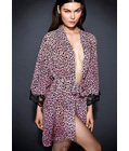 Pinkish Leopard Print Chiffon Robe