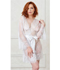 Romantic Lace Kimono Robe White