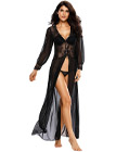 Long Lace and Mesh Robe