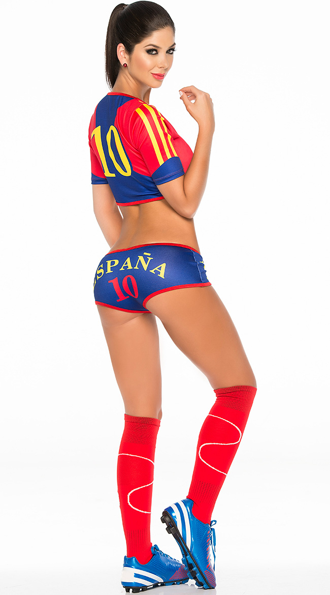 Spain Soccer Player Costume