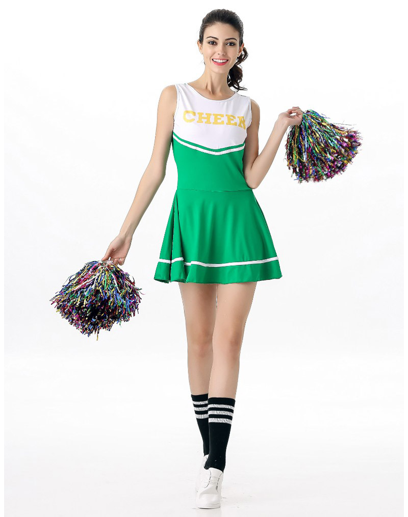 Sexy Cheerleader Costume Green Wholesale Lingerie Sexy Lingerie China Lingerie Supplier