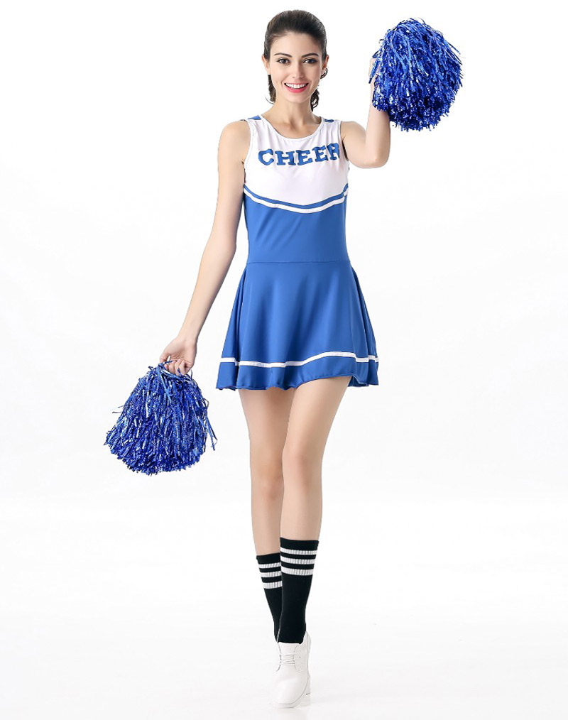 Sexy Cheerleader Costume Blue