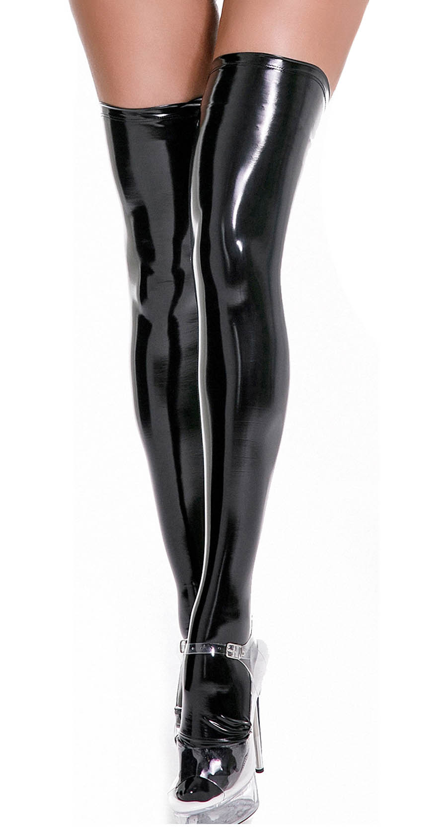 Wetlook PU Leather Stocking