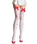 Lip Print Thigh High Stockings