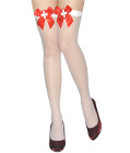 Fishnet Thigh High with Stain Bow and Nurse Badge