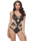 Lace and Mesh Underwire Teddy