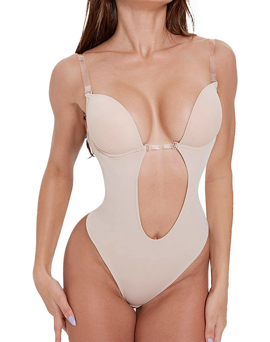 Plunge Backless Bodyshaper Nude