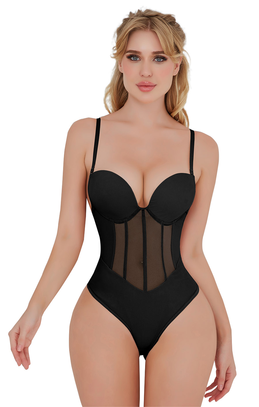 Built-in Bra Bodyshaper Black