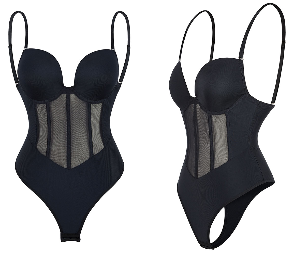 Built-in Bra Bodyshaper Black