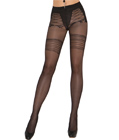 Faux Lace Up Sheer Pantyhose