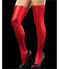 Vinyl Thigh Highs Red